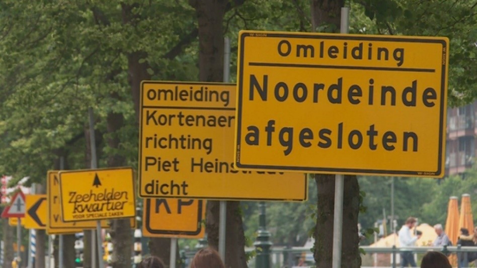 Nederlandse verkeersborden over omleidingen
